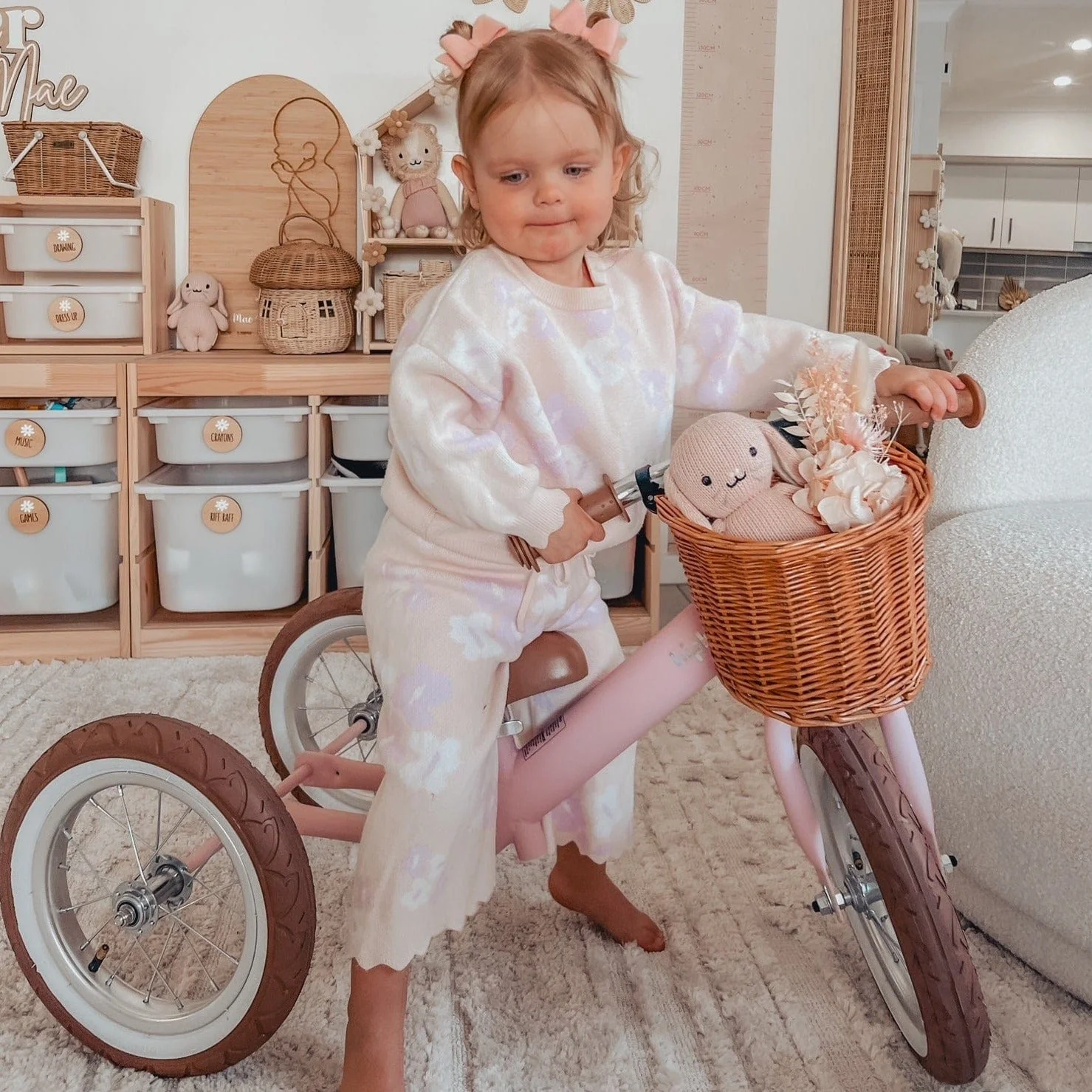 2 in 1 Steel Trike/Balance Bike (incl. wicker basket) - Image 25