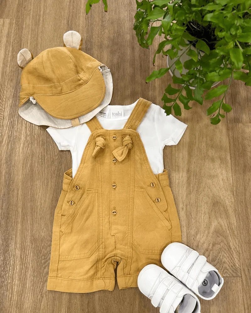 Bedhead 'Roamer' Baby Reversible Teddy Flap Sun Hat - Maize / Flax - Image 10