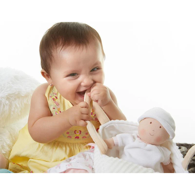Bonikka Carry Cot With Baby Doll, Bottle & Blanket - Image 3