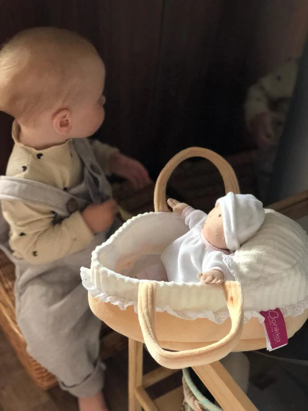 Bonikka Carry Cot With Baby Doll, Bottle & Blanket - Image 8