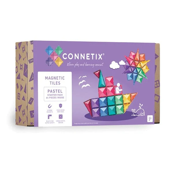 Connetix Tiles Pastel Starter Pack 64pcs