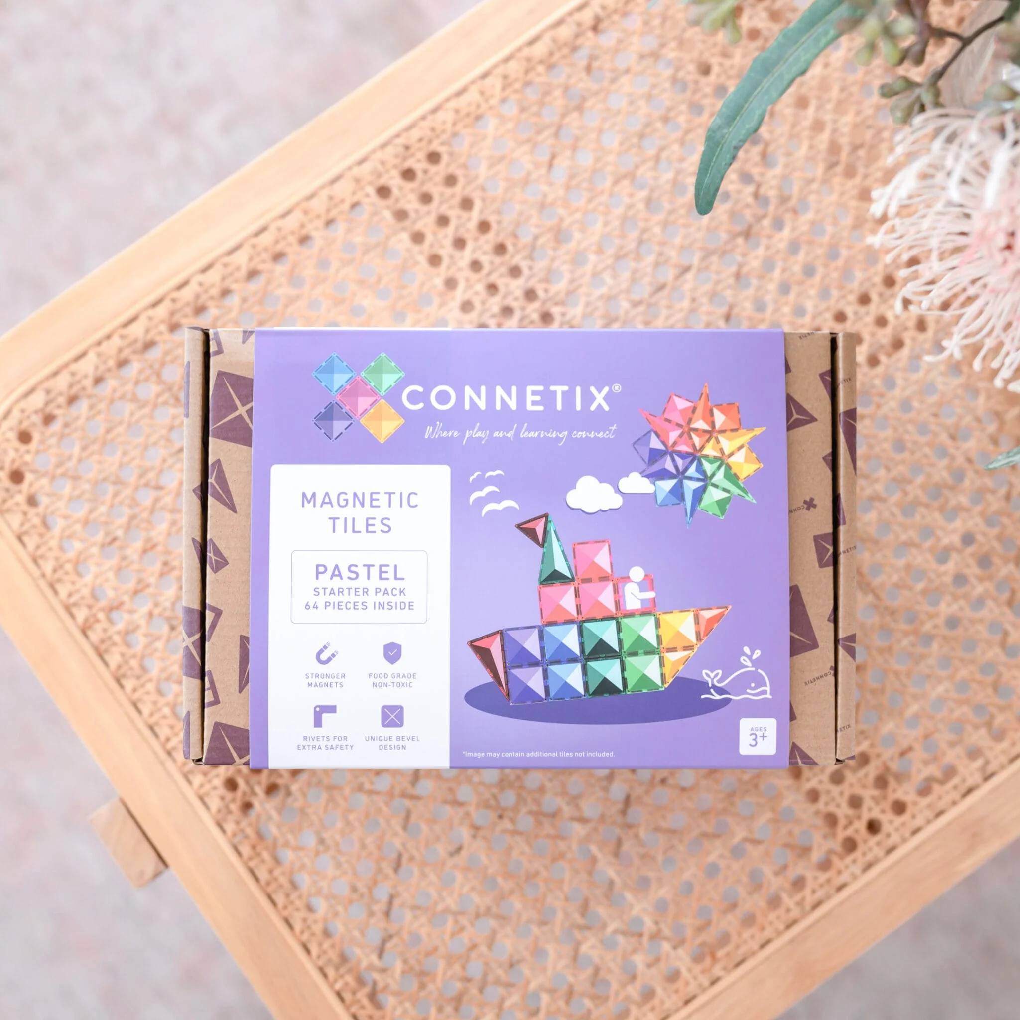Connetix Tiles Pastel Starter Pack 64pcs - Image 8