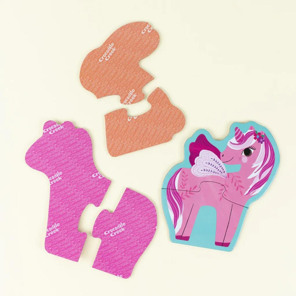 Crocodile Creek Let's Begin 2 pc Puzzle - Unicorn - Image 4