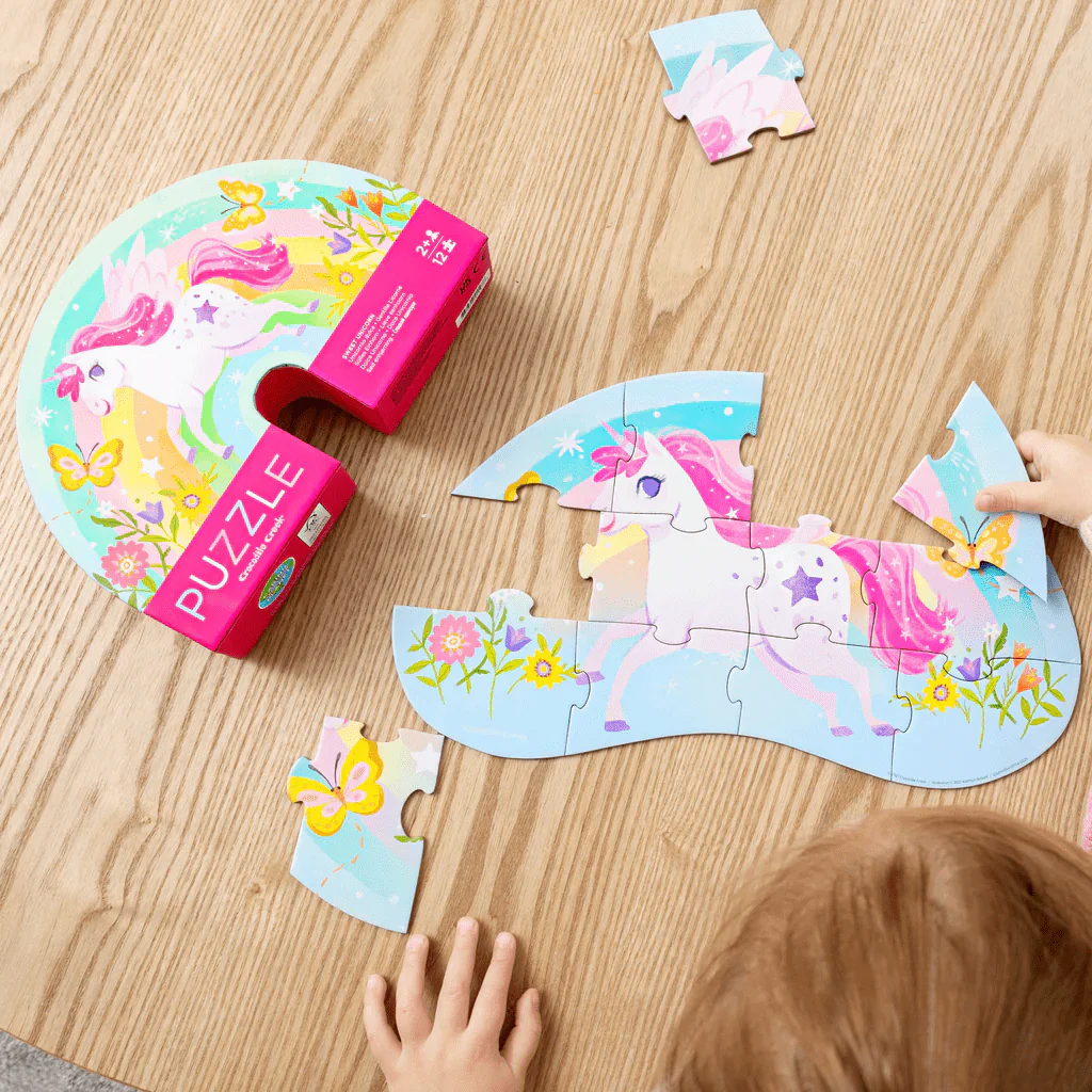 Crocodile Creek Mini Puzzle 12 pc - Sweet Unicorn - Image 4