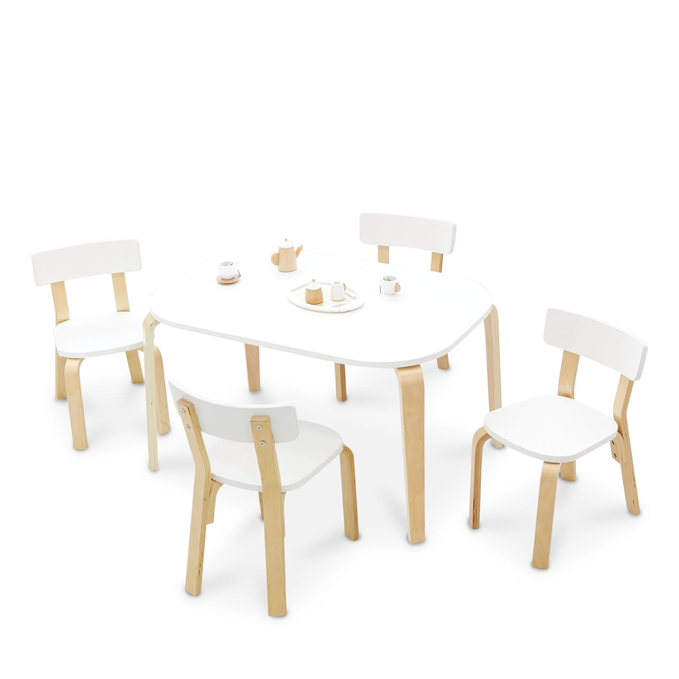 EZRA Rectangle Table & 4 Chair Set - Image 3