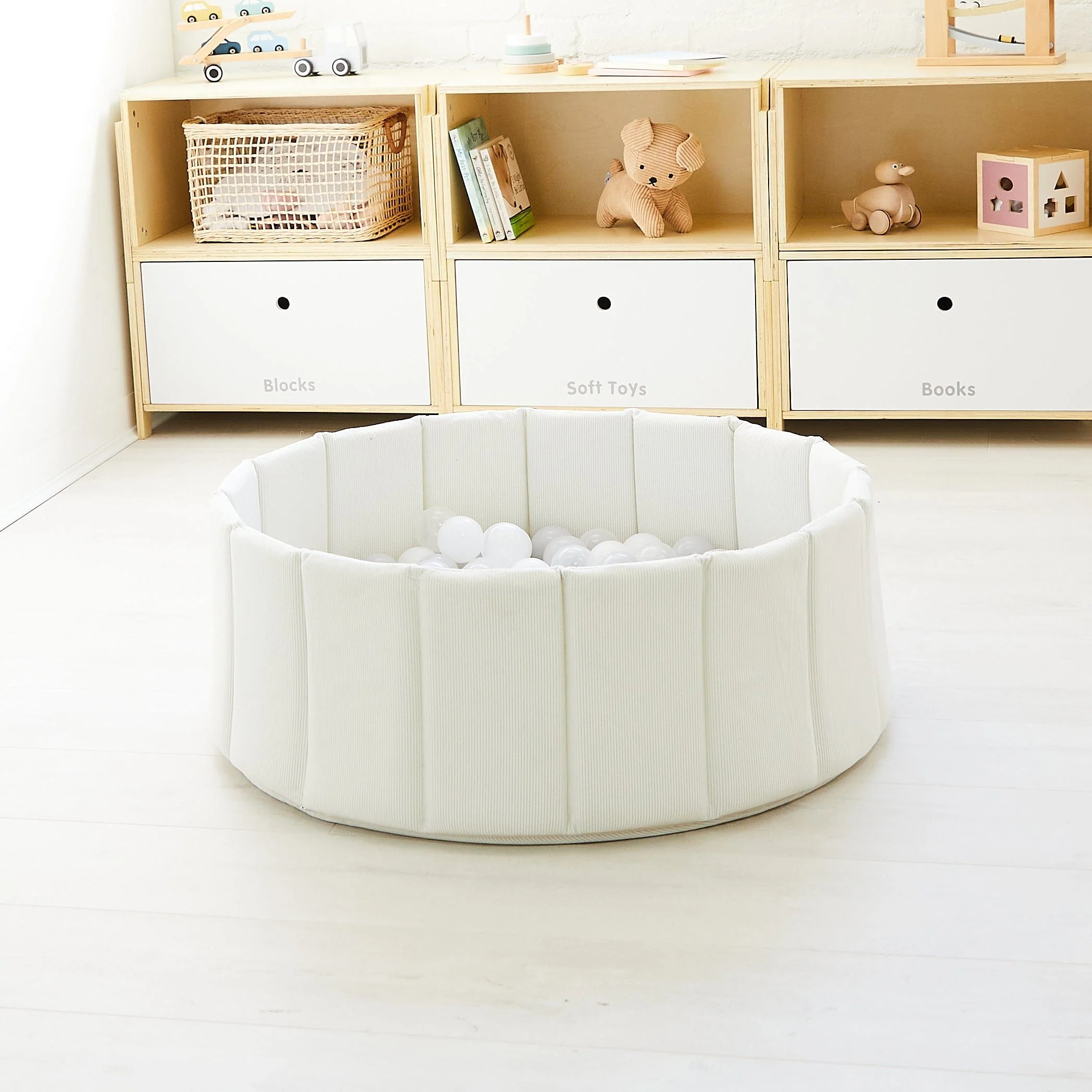 Foldable Corduroy Ball Pit with 200 Balls - Image 25