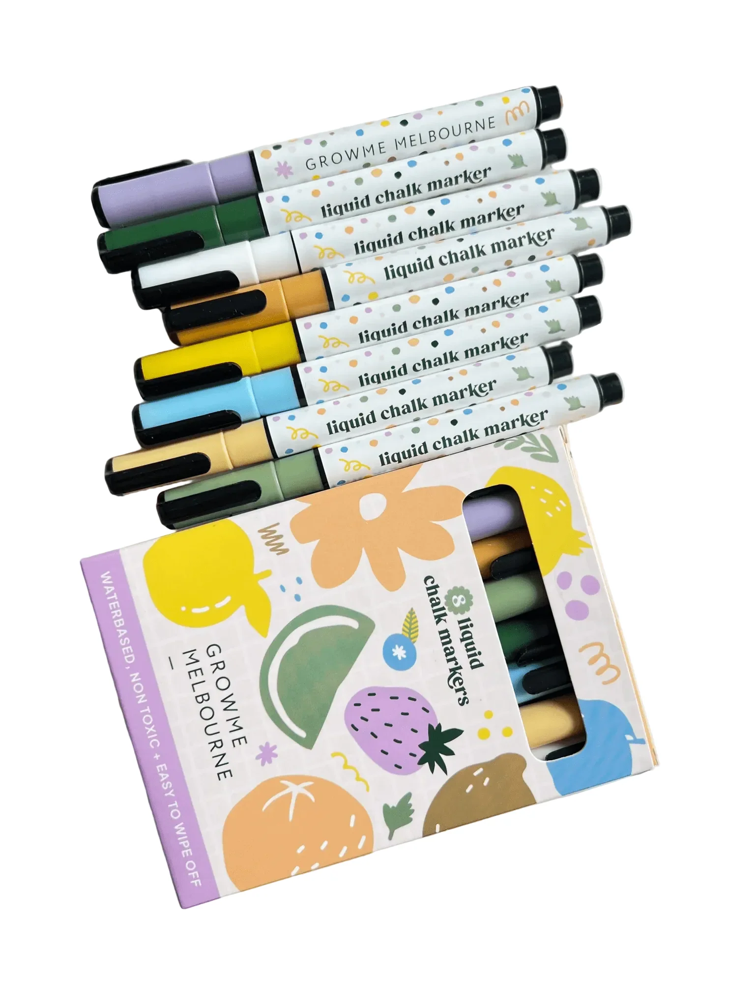 Growme Melbourne Pastel Chalk Pens - 8 Pack - Image 2