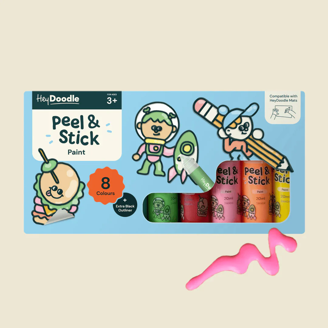 HeyDoodle Solid Peel & Stick Paint - Easy Peel and Stickable Colours - Image 2