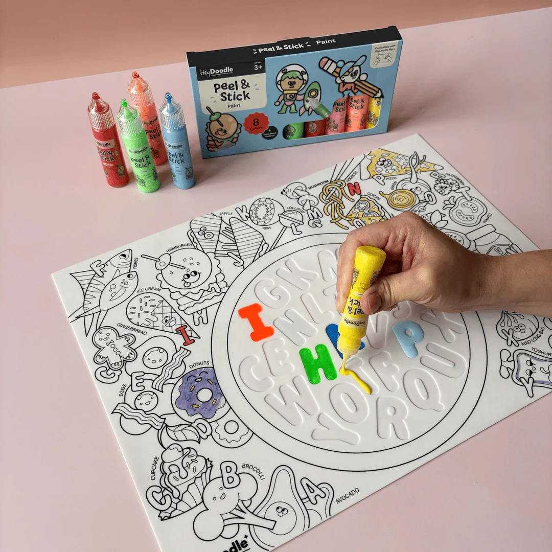 HeyDoodle Solid Peel & Stick Paint - Easy Peel and Stickable Colours - Image 4