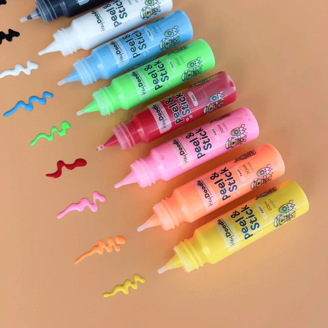 HeyDoodle Solid Peel & Stick Paint - Easy Peel and Stickable Colours - Image 8
