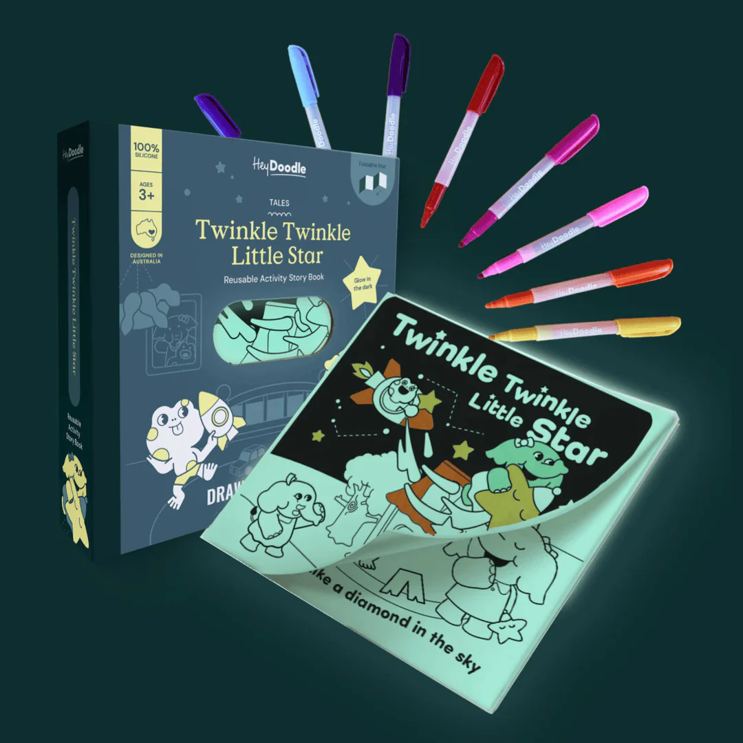 HeyDoodle Twinkle Twinkle Little Star Tales - Reusable Colouring Book - Image 2