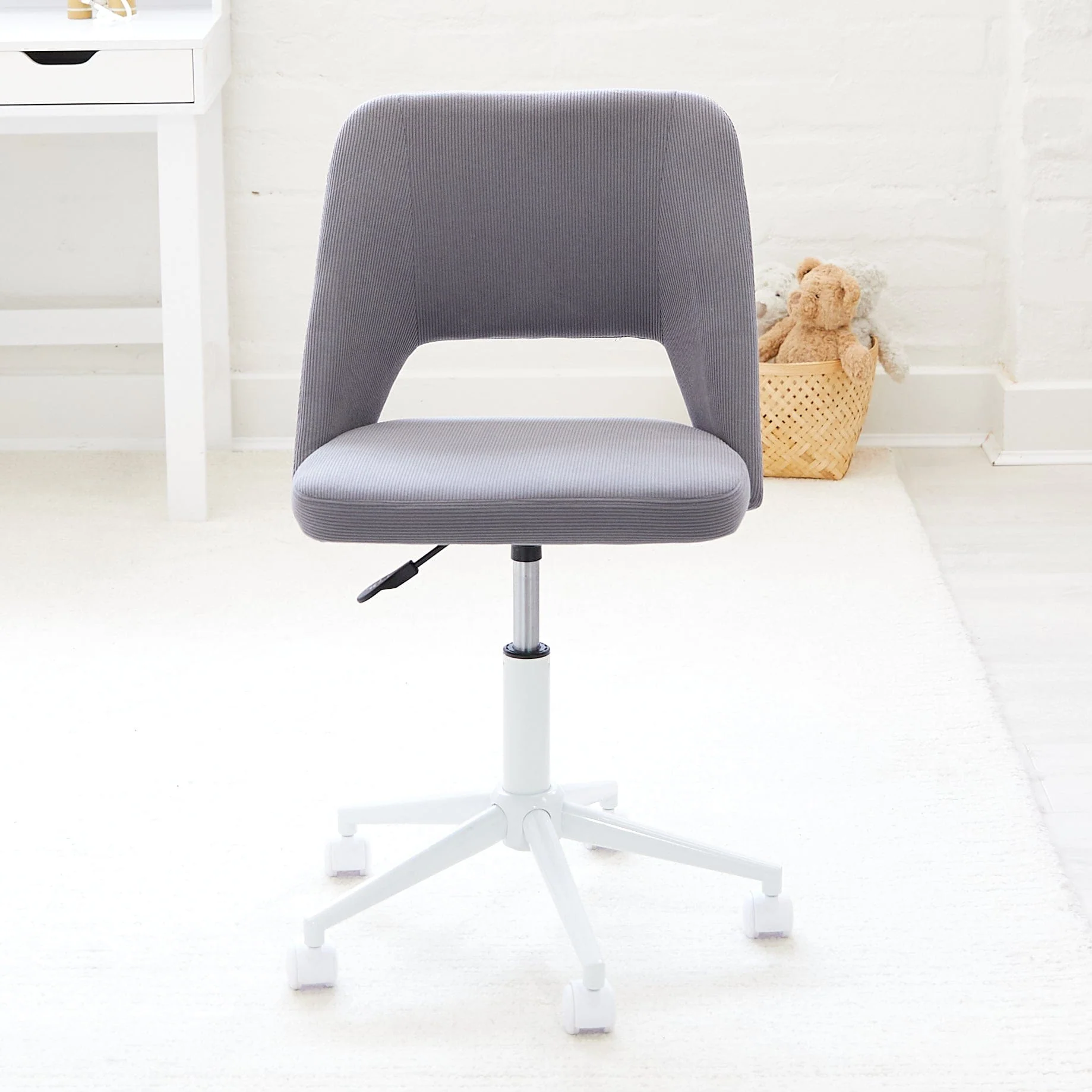 Leon Study Desk & BILLY Corduroy Desk Chair Set - Image 7