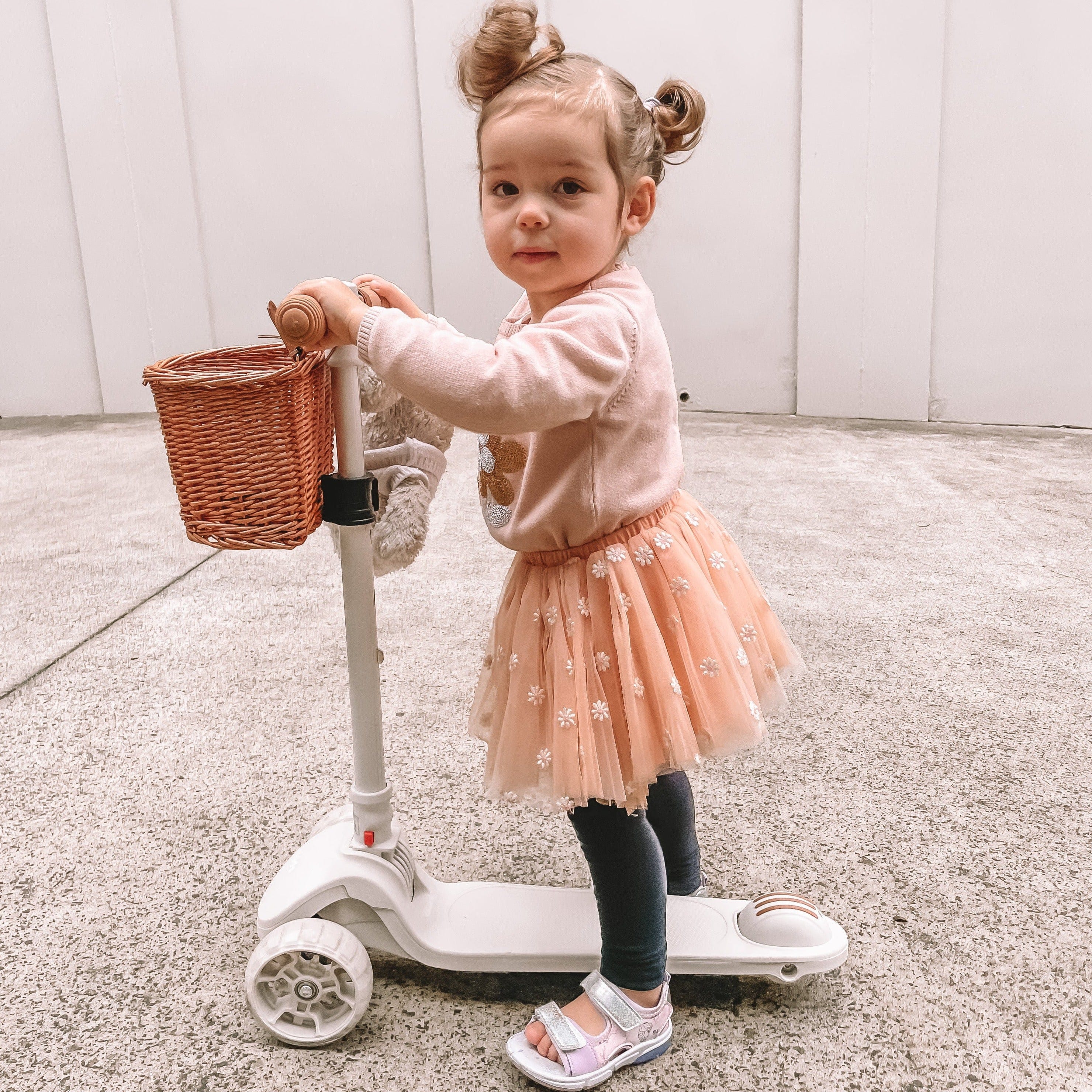 3 Wheel Scooter w/ Wicker Basket - Image 4