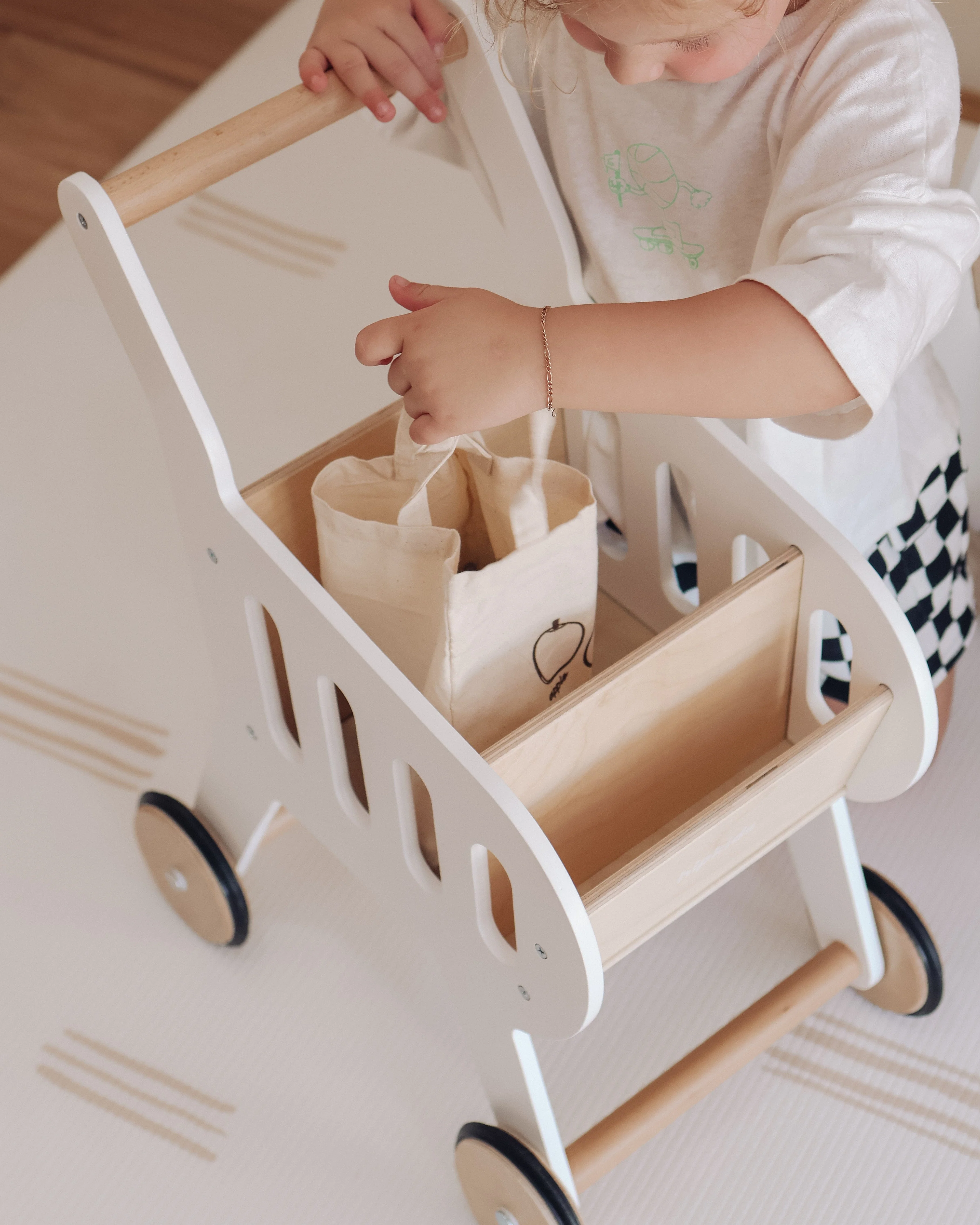 Wooden Toy Shopping Trolley - Image 10