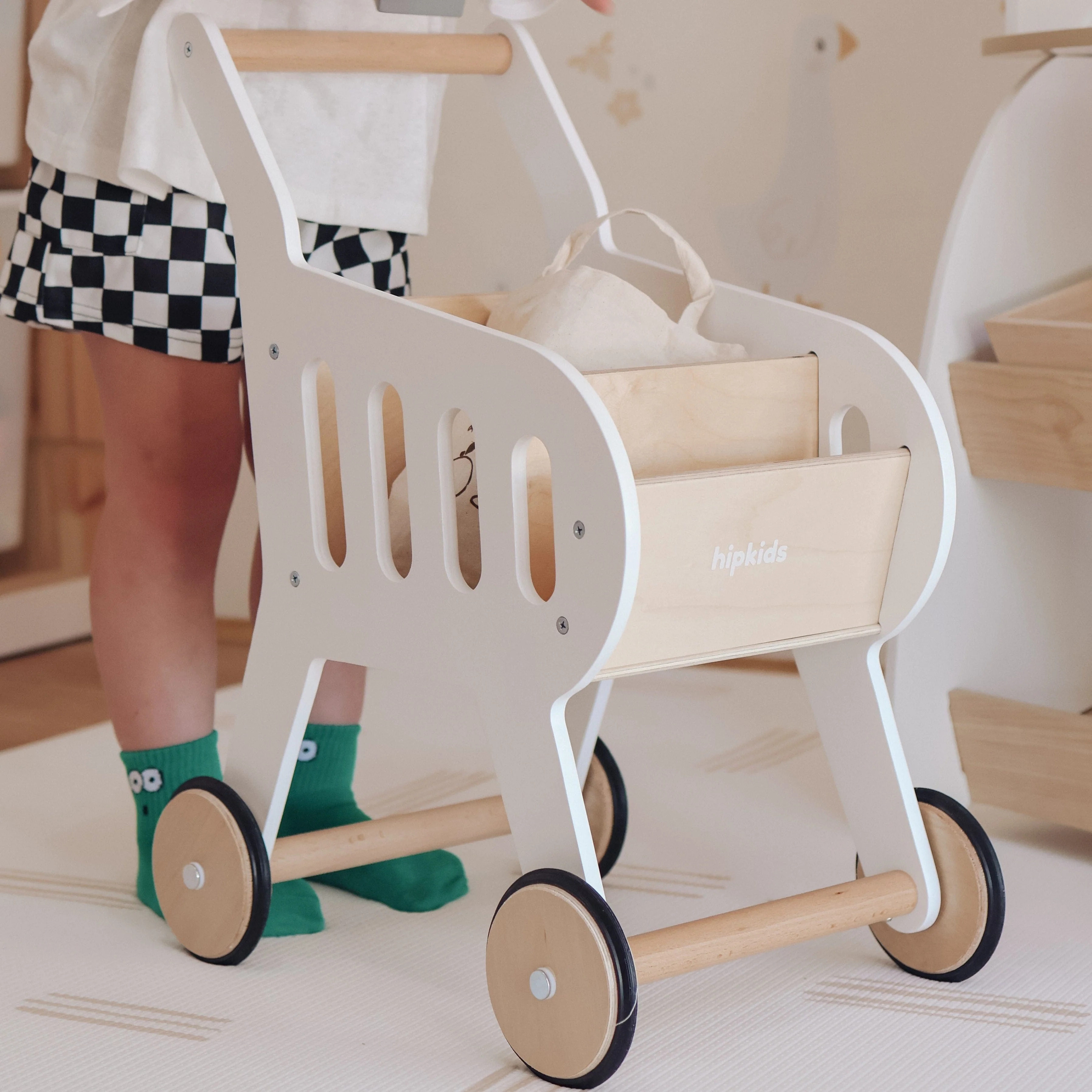 Wooden Toy Shopping Trolley - Image 3
