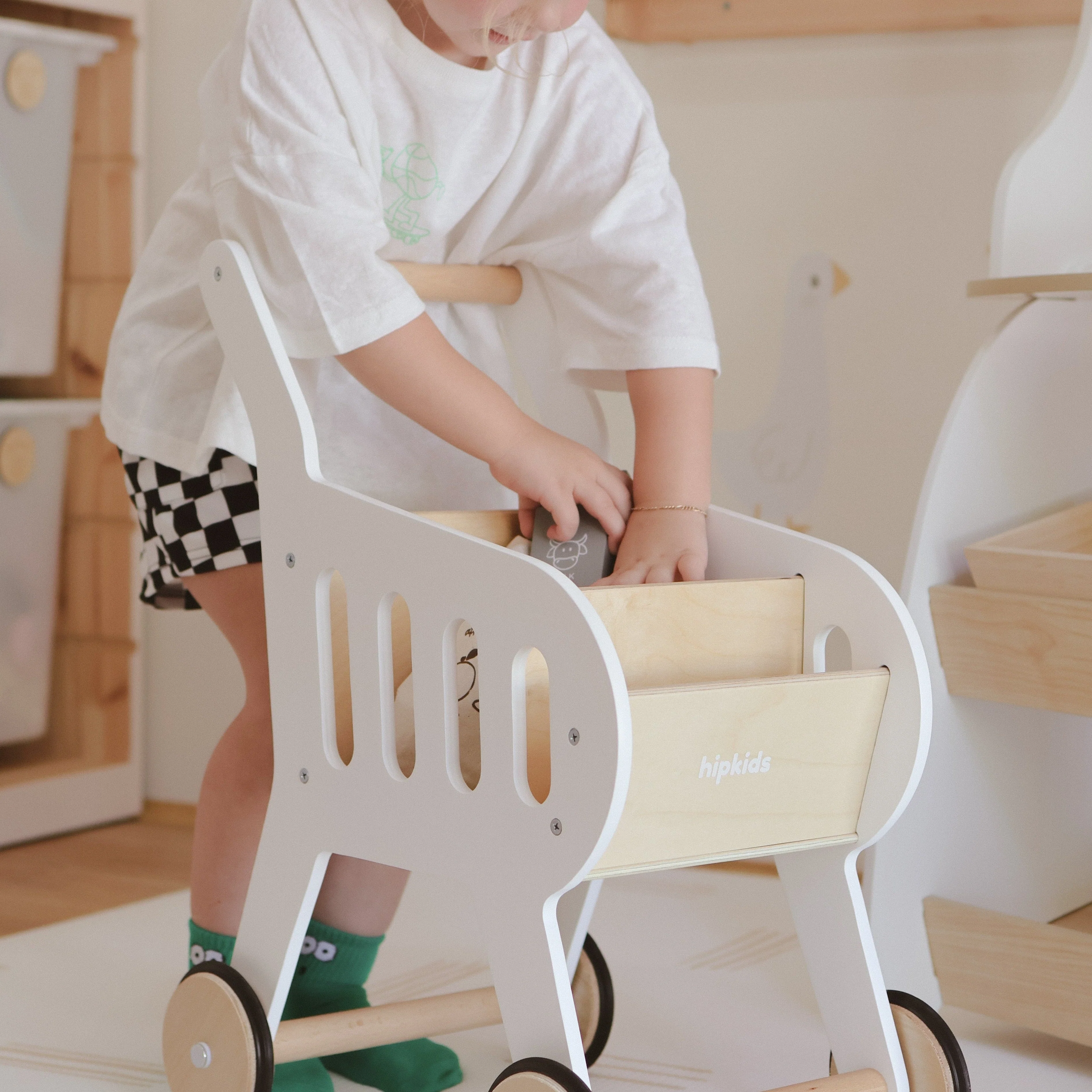 Wooden Toy Shopping Trolley - Image 9