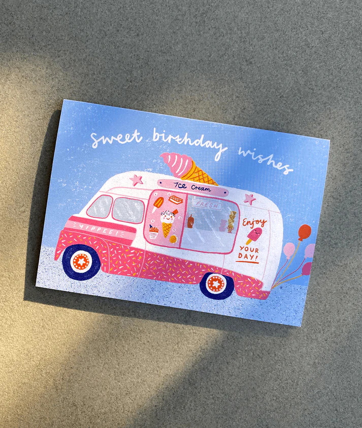 Ice Cream Van Birthday Greeting Card - Image 2