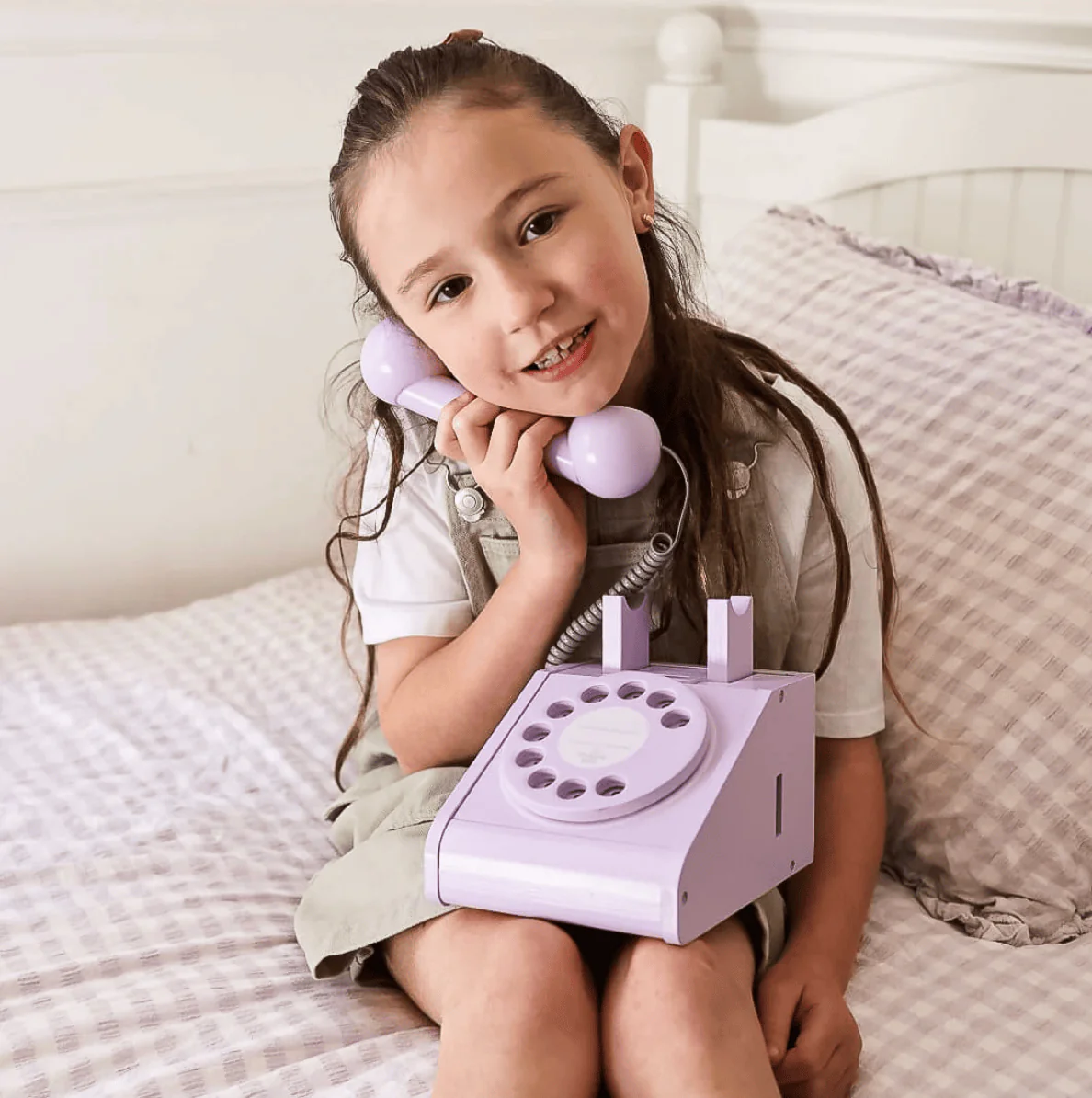 Imagine That Wooden Rotary Telephone - Image 2