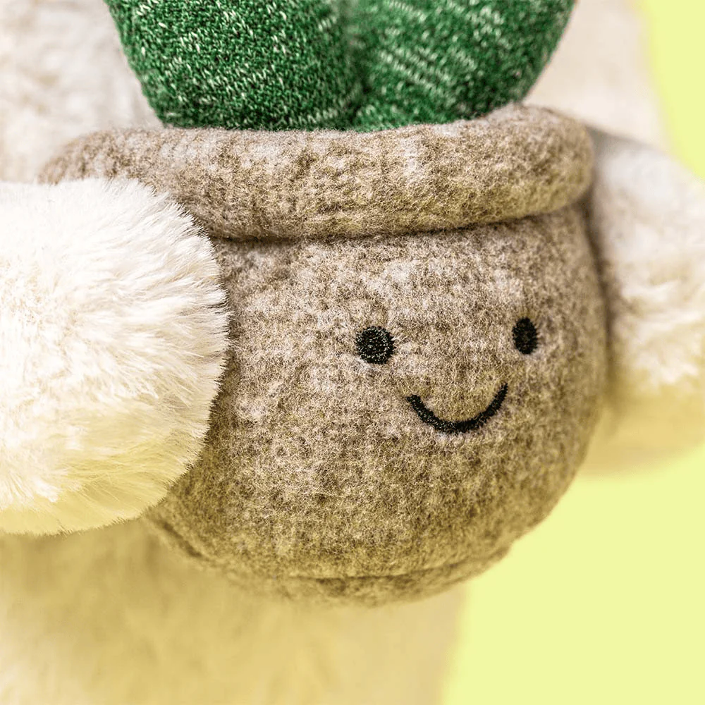 Jellycat Cream Bunny with Plant - Image 2