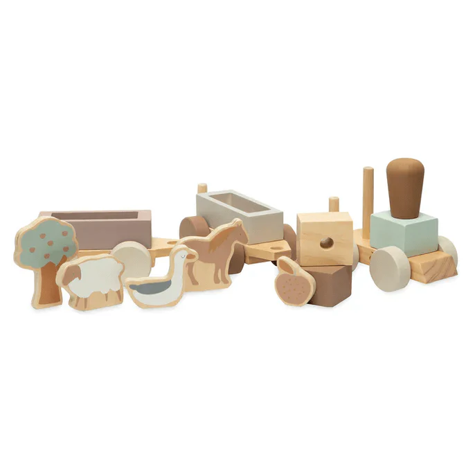 Jollein Wooden Toy Train Farm - Image 4