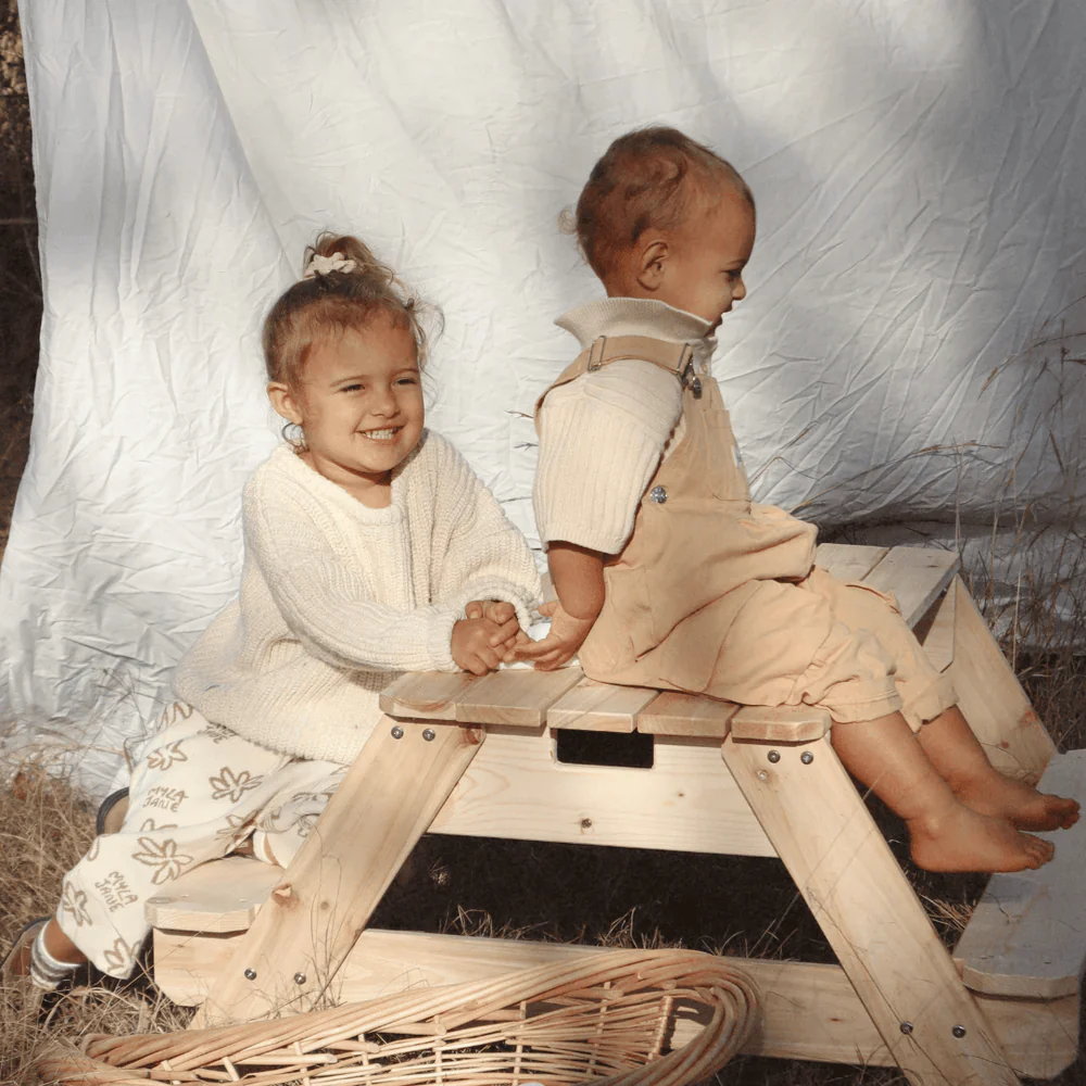 Kids Sand Water / Picnic Table with Umbrella White - Preorder - Image 13