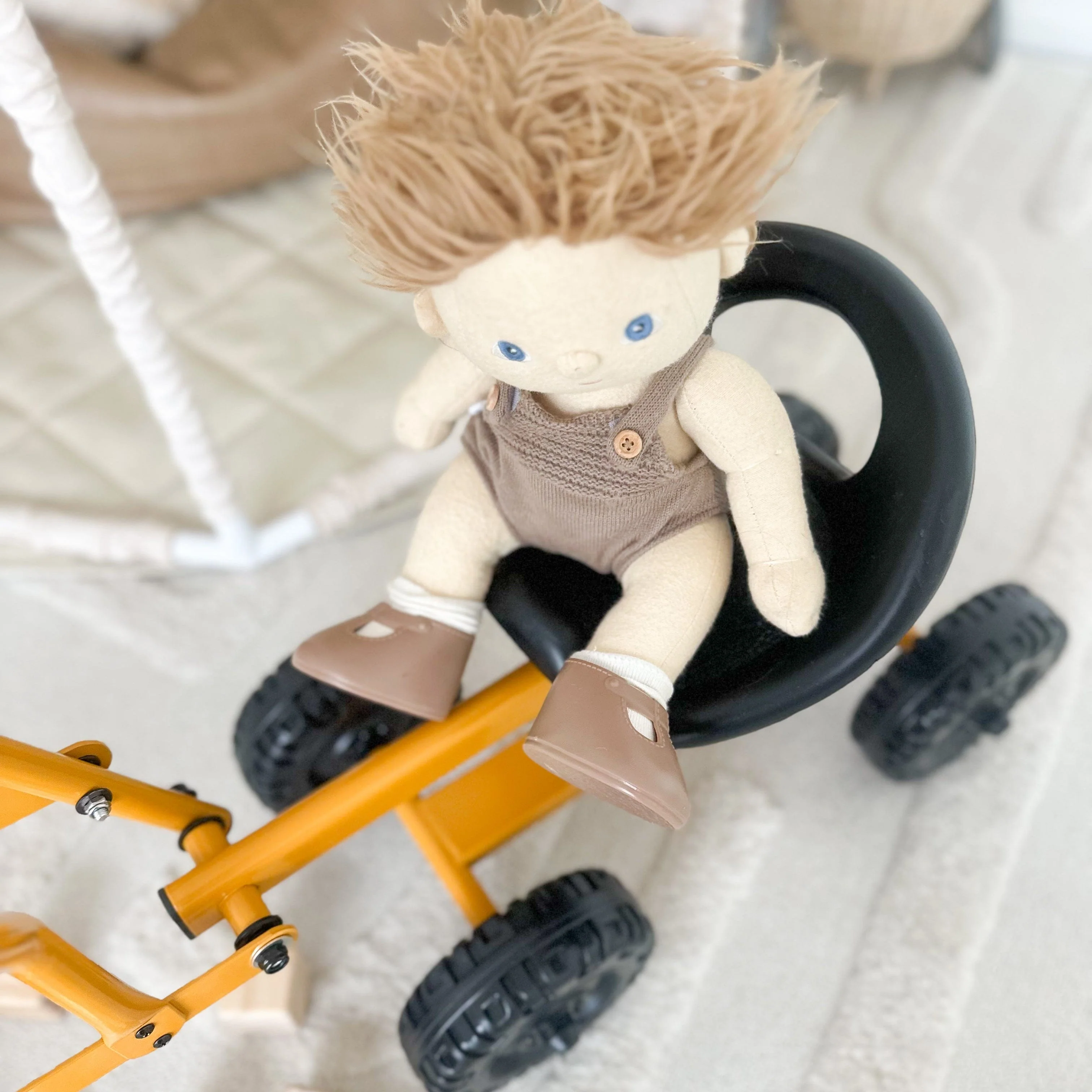 Kids Steel Toy Ride-On Excavator - Mustard - Preorder - Image 15