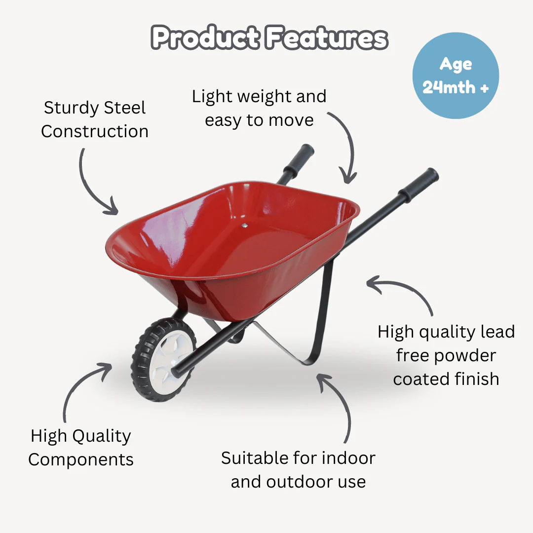 Kids Steel Toy Wheelbarrow - Image 25