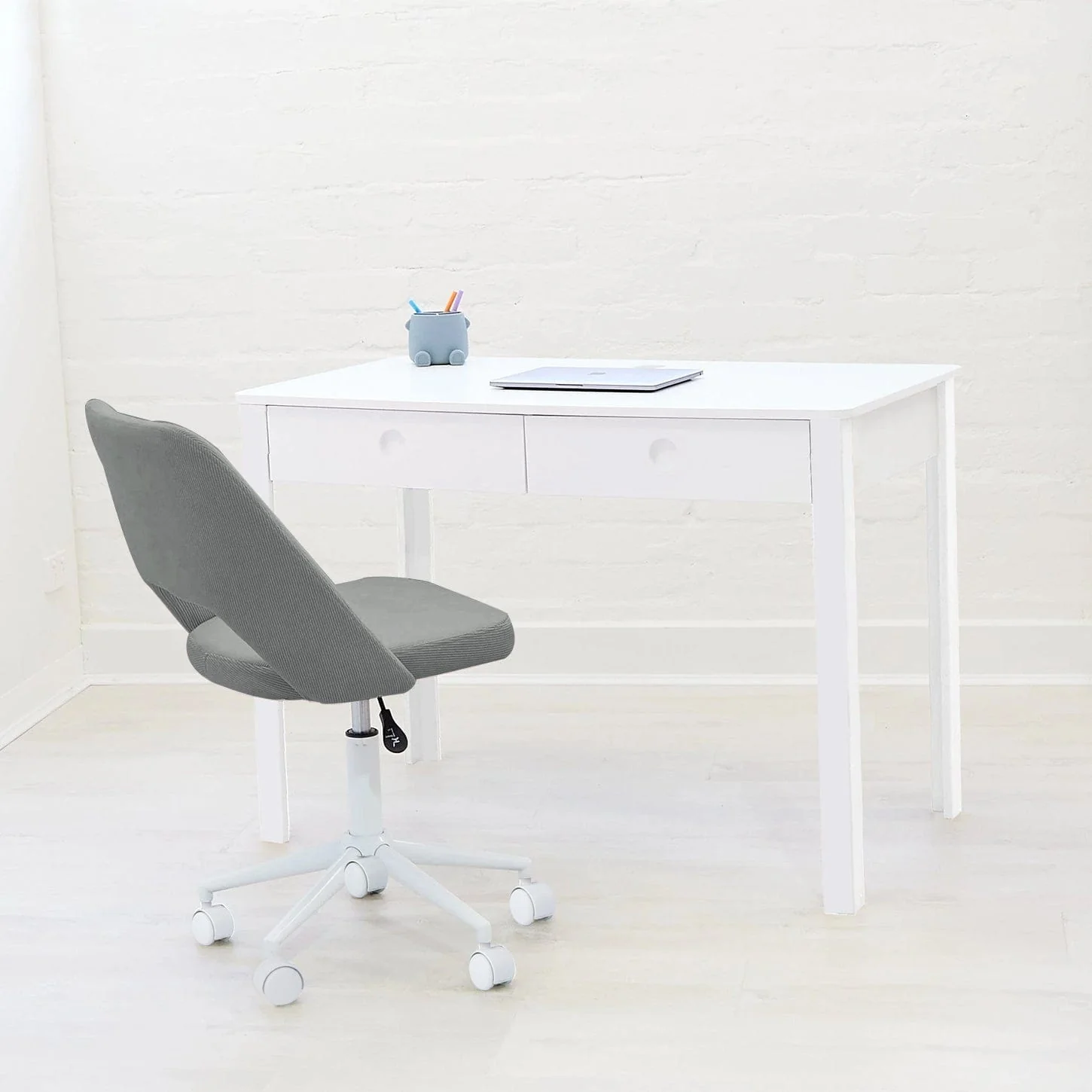 Layla Study Desk & BILLY Corduroy Desk Chair Set - Image 3