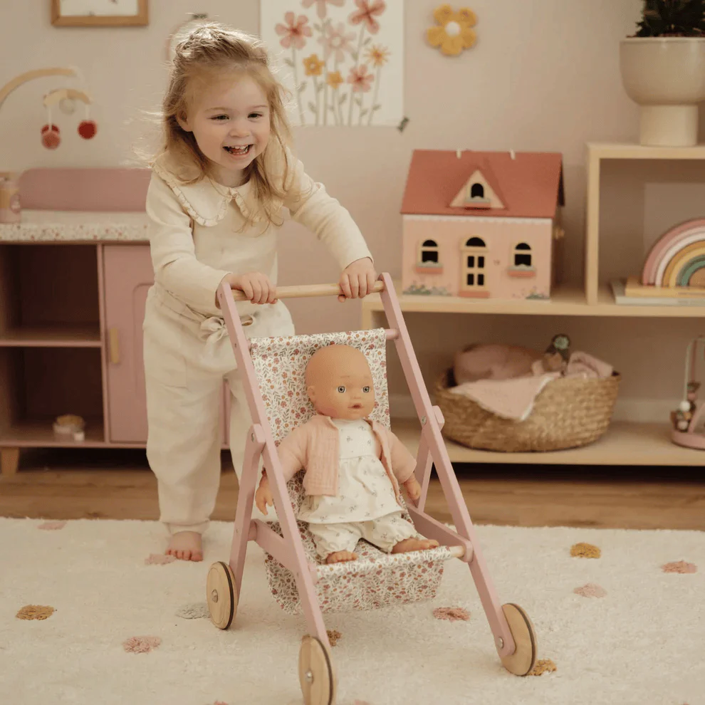 Little Dutch Doll Stroller - Pink - Image 2