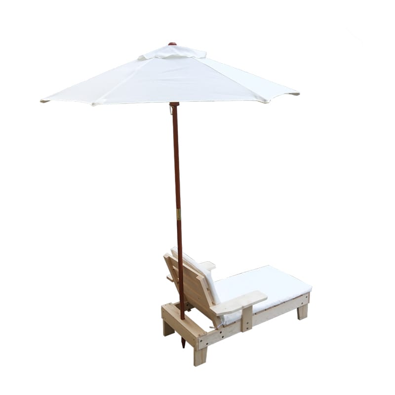 Outdoor Kids Sun Lounge Chair with Umbrella White - Preorder - Image 10