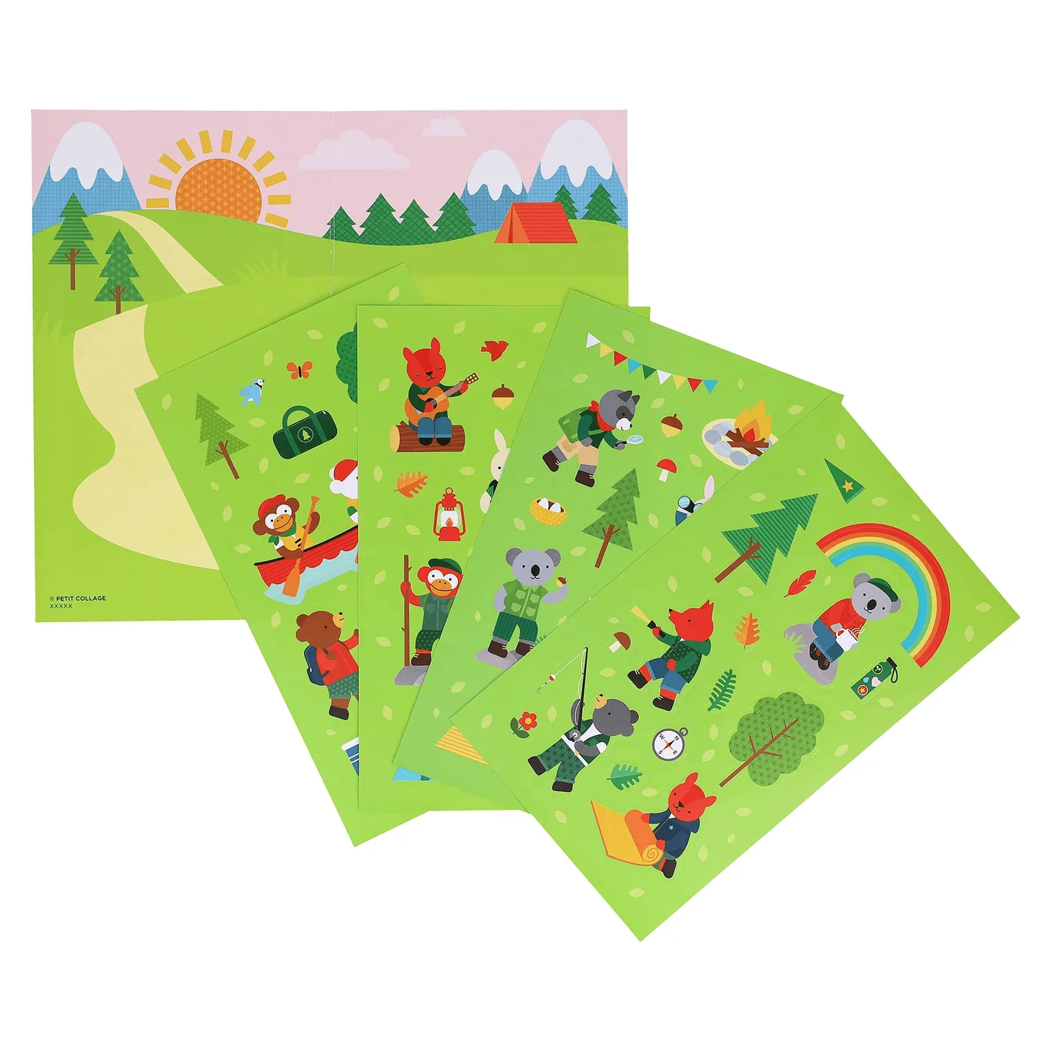 Petit Collage Mini Sticker Set: Little Campers - Image 7