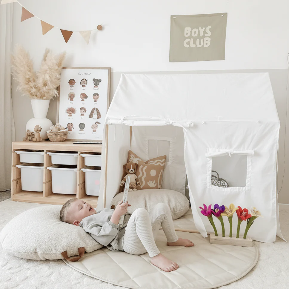 Playhouse Tent with 2pcs BAYLEY Boucle Cushions Bundle