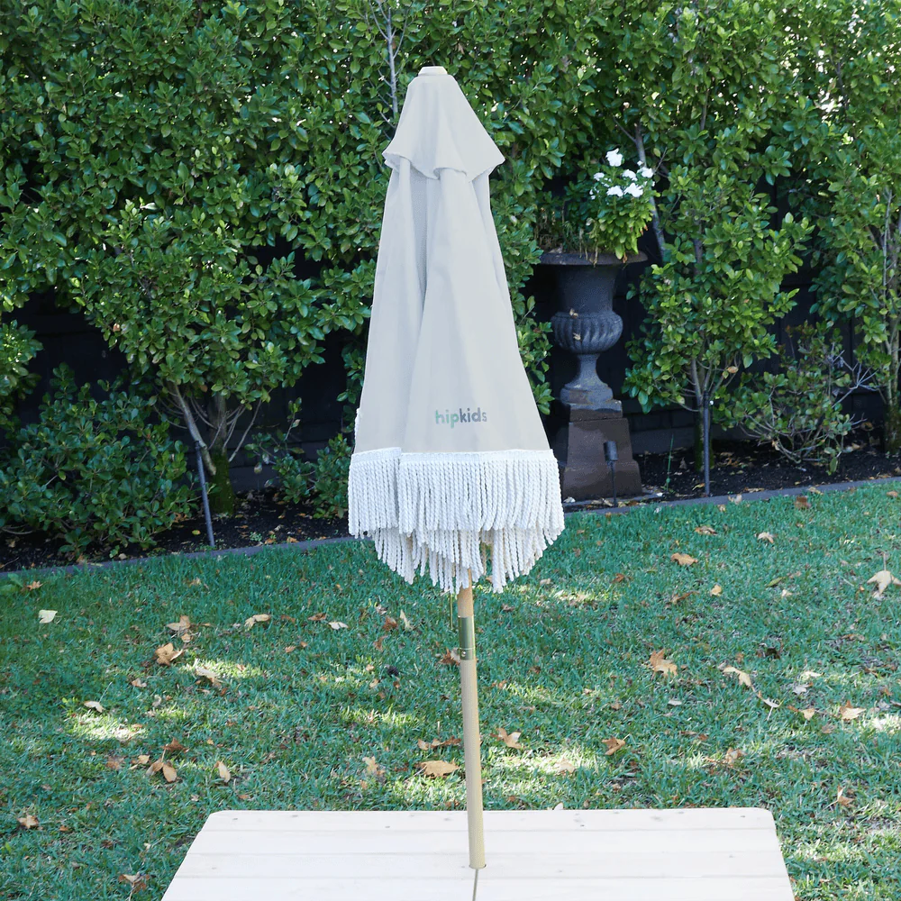 Kids Sand Water / Picnic Table with Tassel Umbrella - Image 4