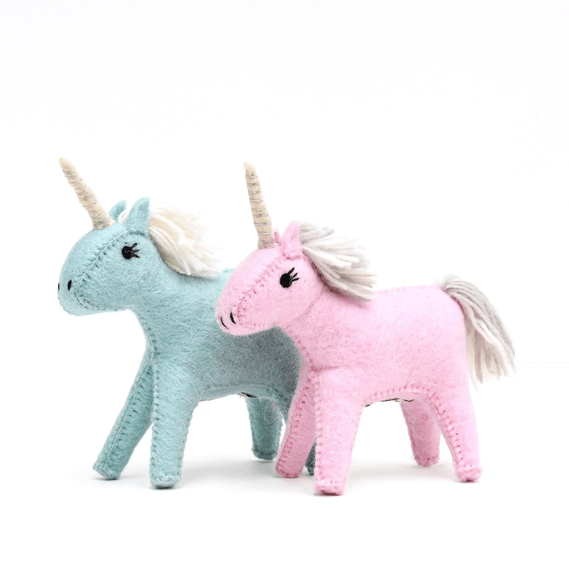 Tara Treasures Felt Blue Unicorn Toy - Image 4