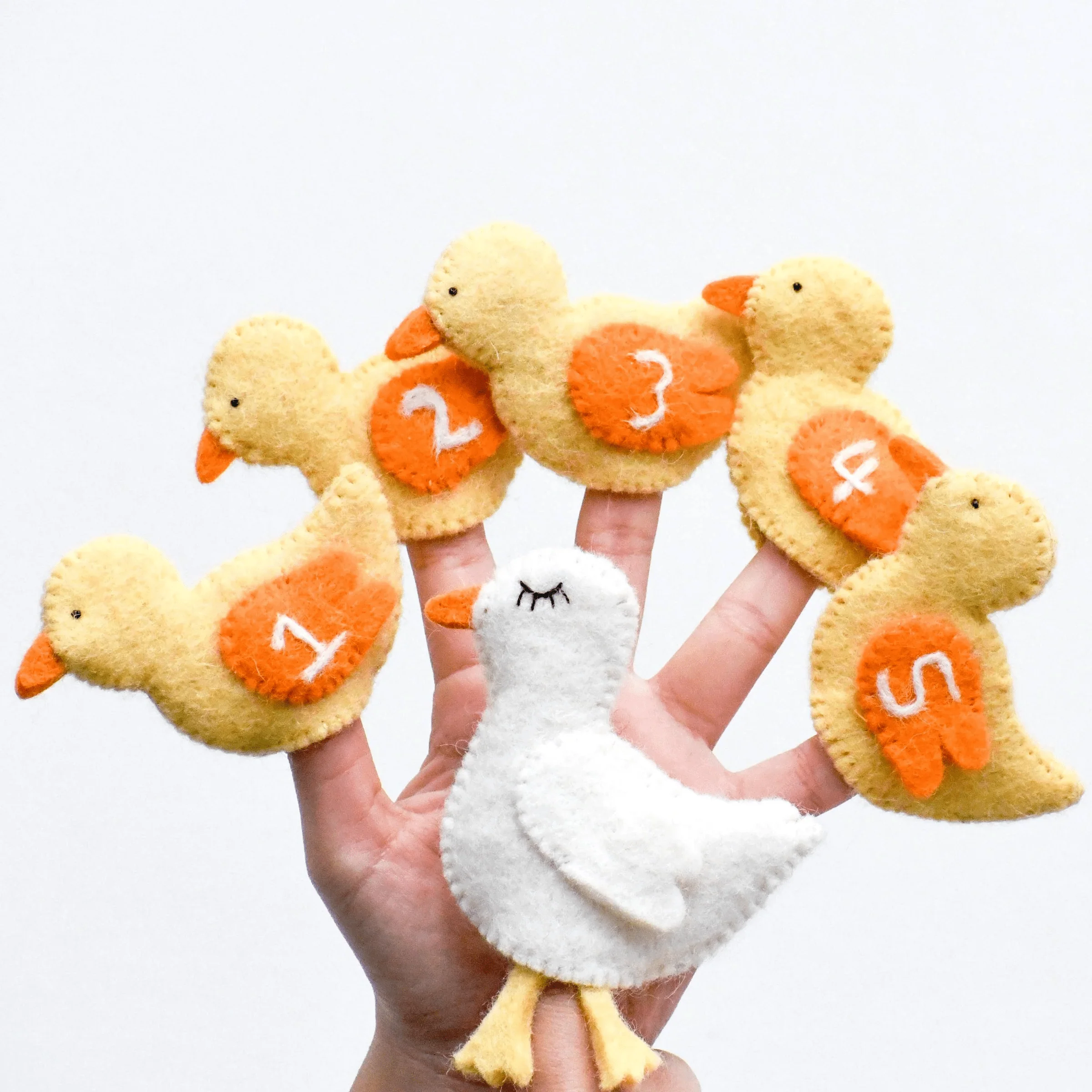 Tara Treasures Five Little Ducks Finger Puppet Set - Image 2