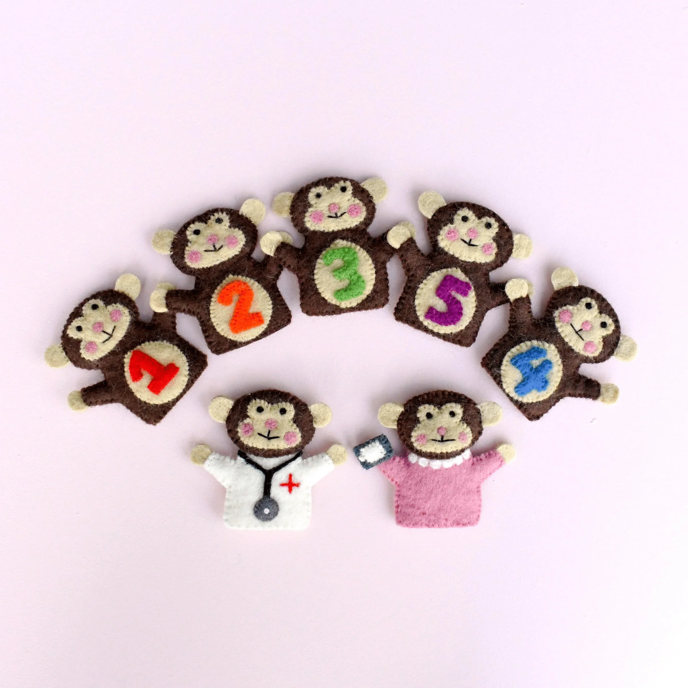 Tara Treasures Five Little Monkeys Finger Puppet Set - Coming Soon - Image 7
