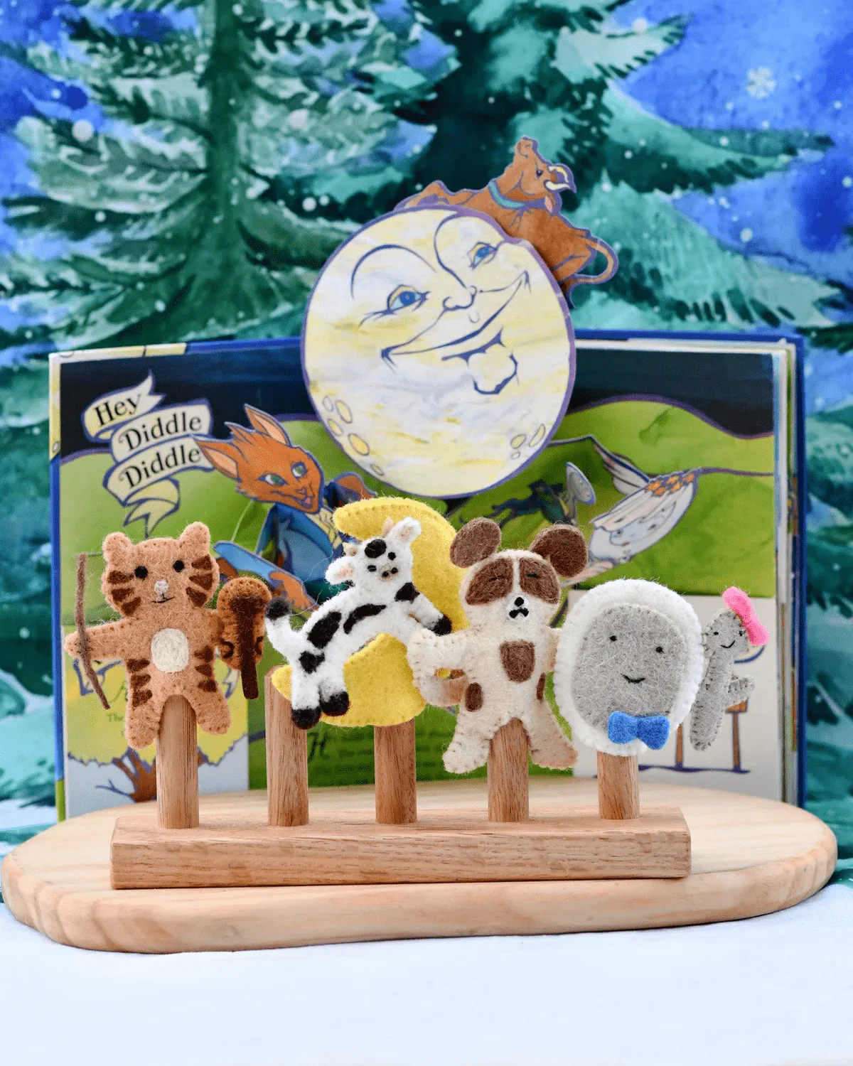 Tara Treasures Hey Diddle Diddle Finger Puppet Set - Image 3
