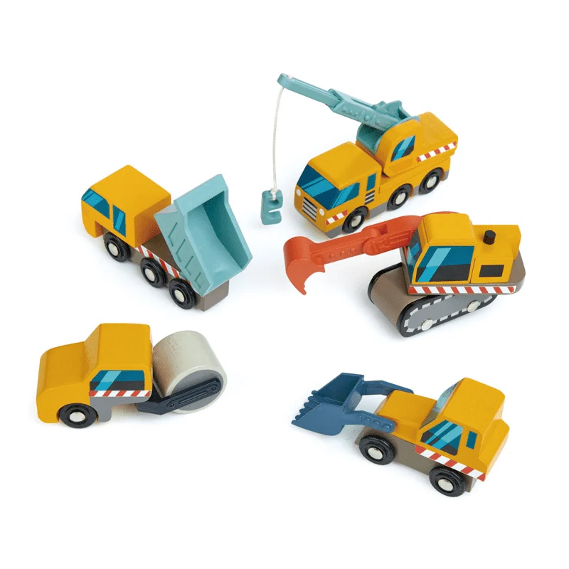 Tender Leaf Toys Wooden Construction Car Set - Image 2