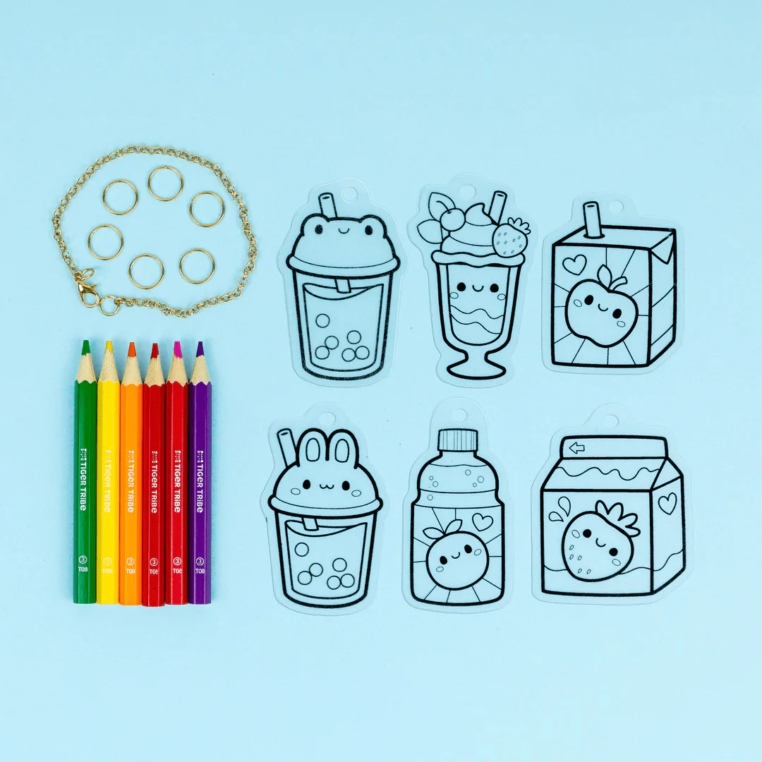 Tiger Tribe Shrinkorama - Charm Bracelet - Kawaii Drinks - Image 6