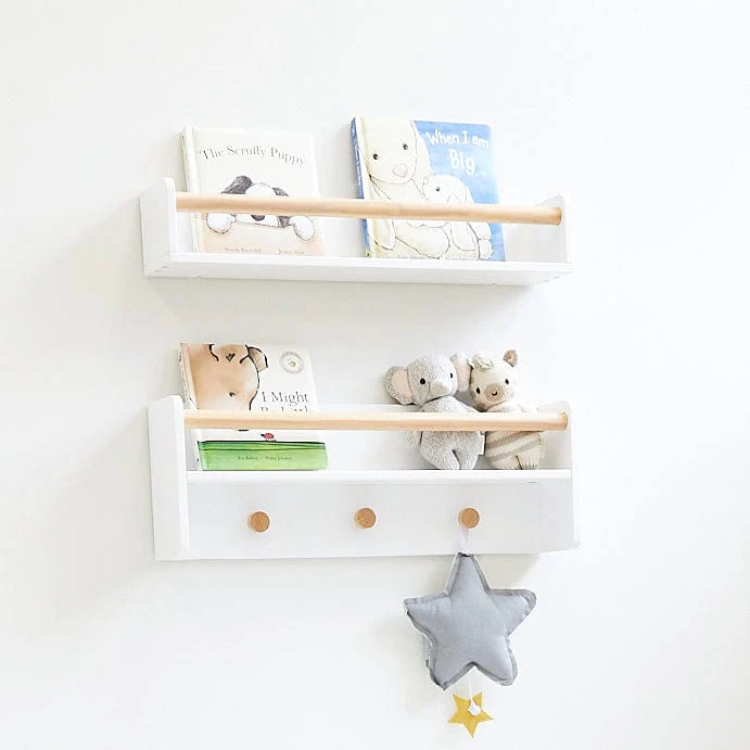 TULLY Wall Mounted Shelf with Hooks - Image 4