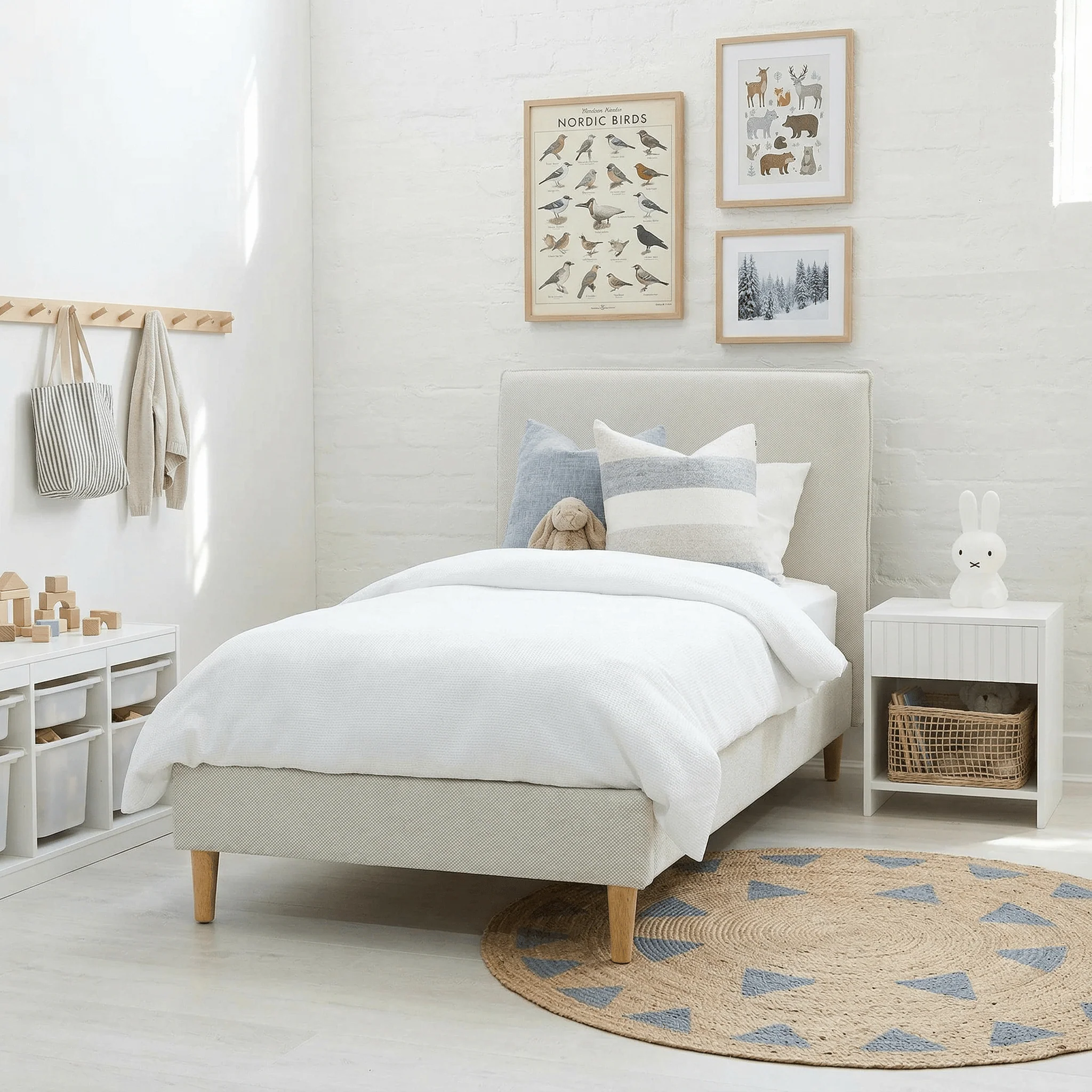 Willow Upholstered Bed Nordic Latte - Image 3