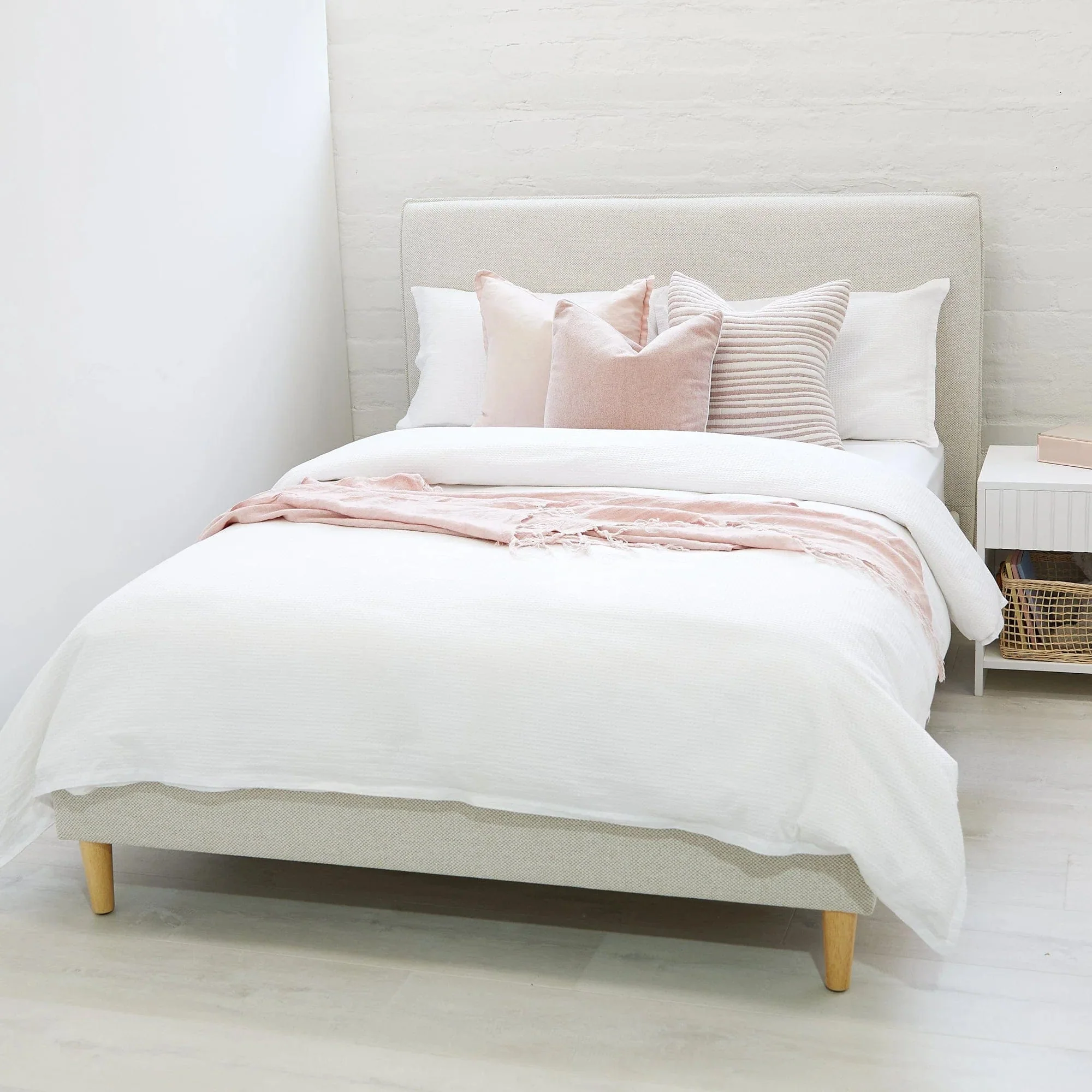 Willow Upholstered Bed Nordic Latte - Image 5