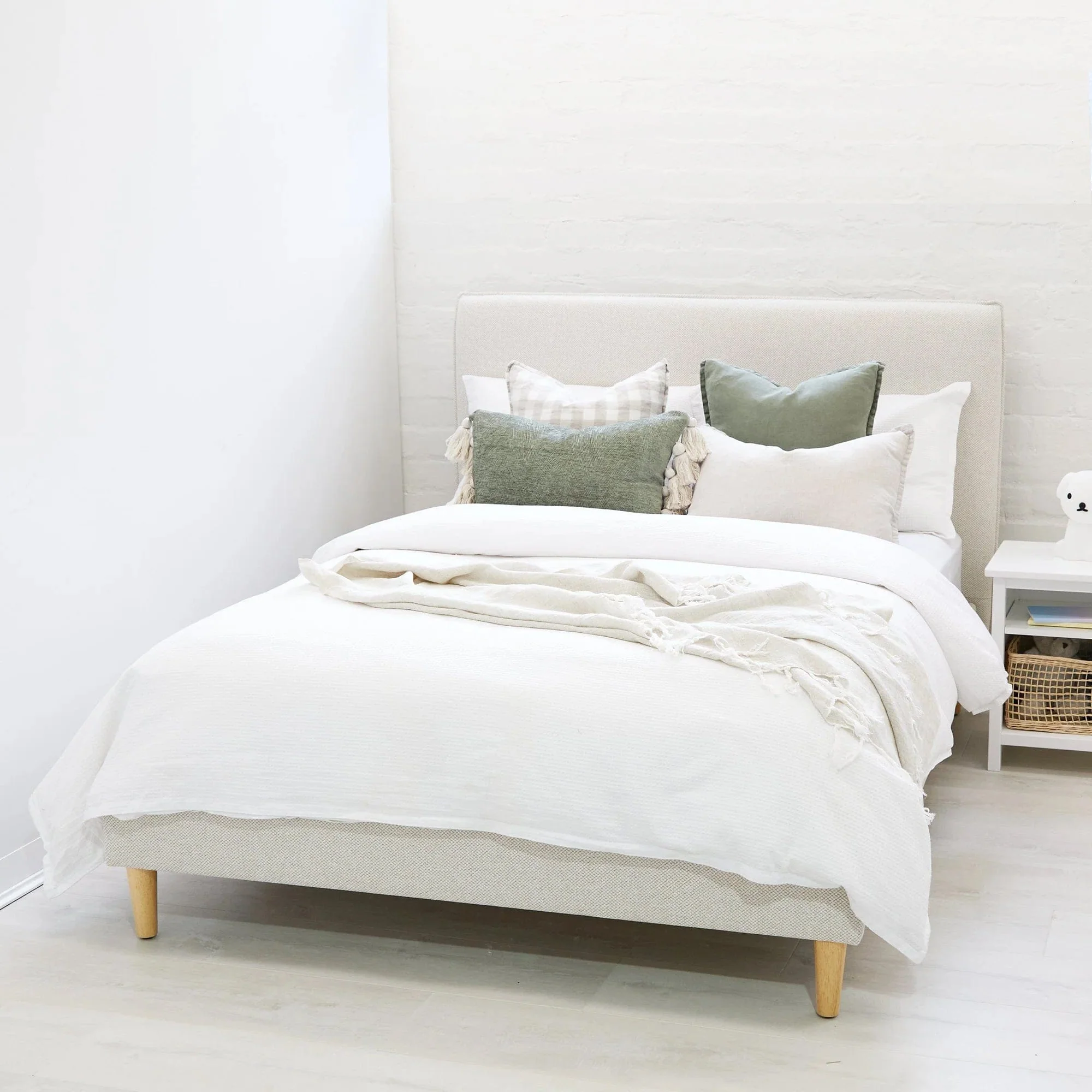 Willow Upholstered Bed Nordic Latte - Image 8